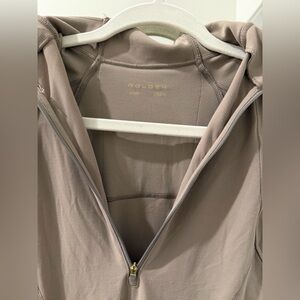 Golden Beige Zip-Up Hoodie